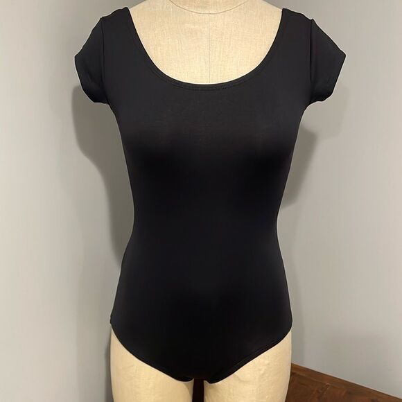Body Wrappers Black Bodysuit Dance Gymnastics Wear Size M - Picture 1 of 6